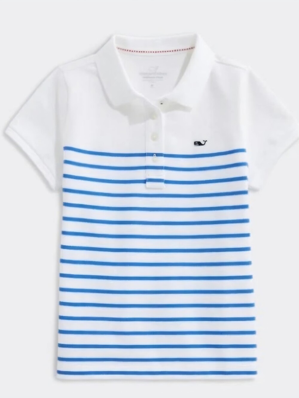 VINEYARD VINES Girls Striped Pique Polo, Size Large Nwt